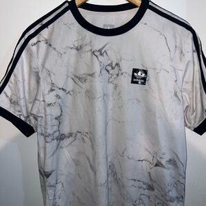 Adidas Men's Marble Print T-Shirt - White